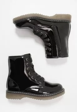 Friboo Niños Botines Con Cordones - Black