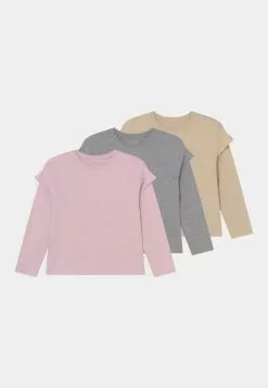 Friboo Niños 3 PACK - Camiseta De Manga Larga - Purple /beige/mottled Grey