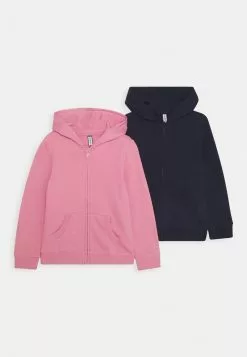 Friboo Niños GIRLS BASIC 2 PACK - Sudadera Con Cremallera - Pink/dark Blue