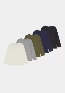 Friboo Niños BOYS TEE 5 PACK - Camiseta De Manga Larga - Multi-coloured/white/grey