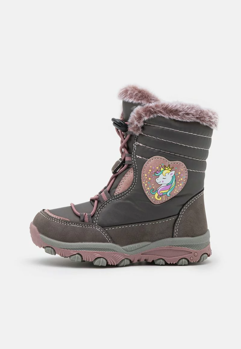 Friboo Niños Botas Para La Nieve - Grey 3 Friboo Niños Botas Para La Nieve - Grey