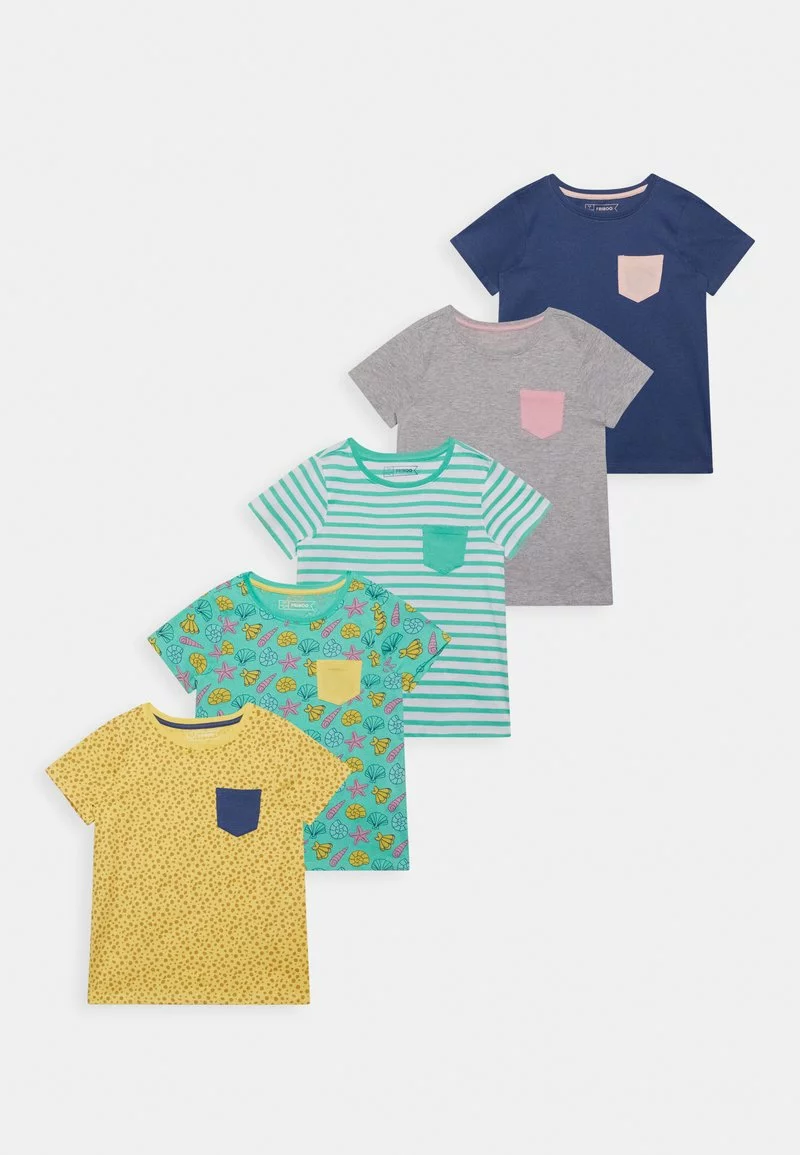 Friboo Niños POCKET TEE 5 PACK - Camiseta Estampada - Multi-coloured - 917_green - 602_yellow - 202 3 Friboo Niños POCKET TEE 5 PACK - Camiseta Estampada - Multi-coloured - 917_green - 602_yellow - 202