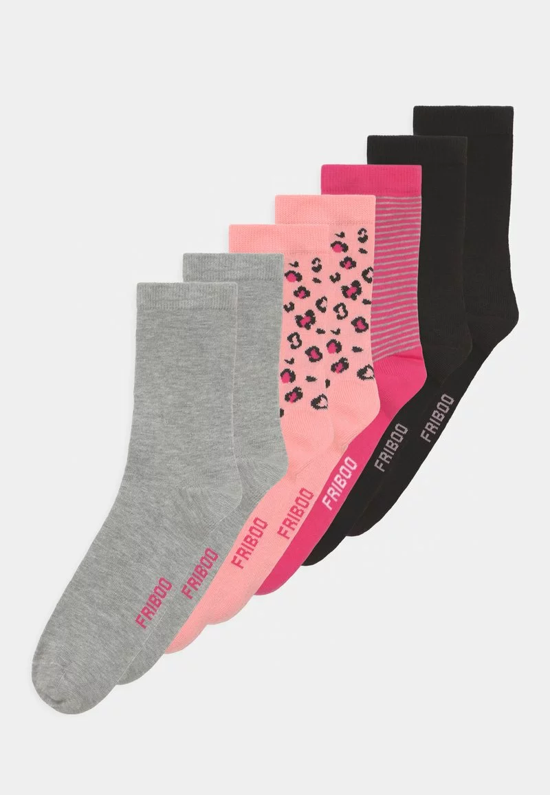 Friboo Niños 7 PACK - Calcetines - Black/grey/pink 3 Friboo Niños 7 PACK - Calcetines - Black/grey/pink
