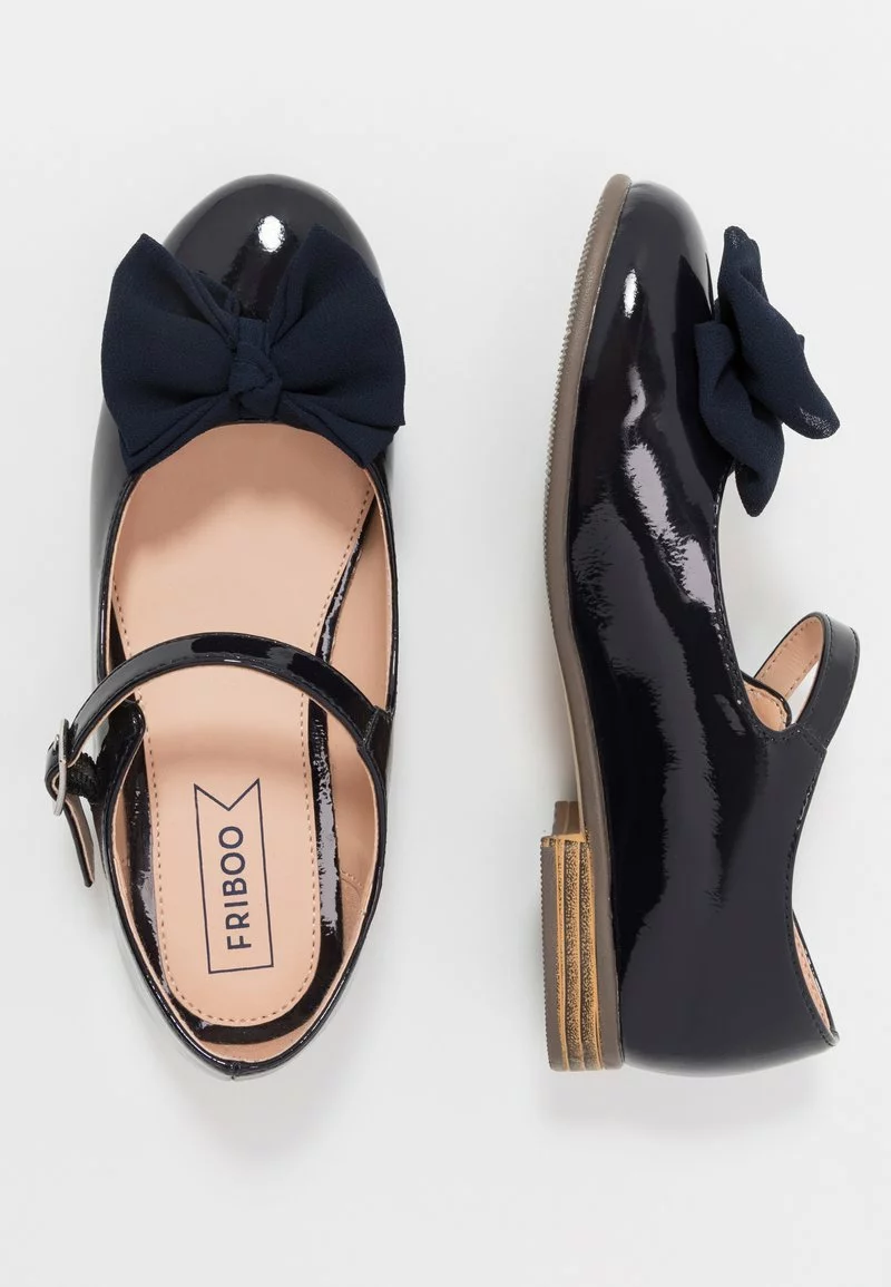 Friboo Niños Bailarinas Con Hebilla - Dark Blue 3 Friboo Niños Bailarinas Con Hebilla - Dark Blue