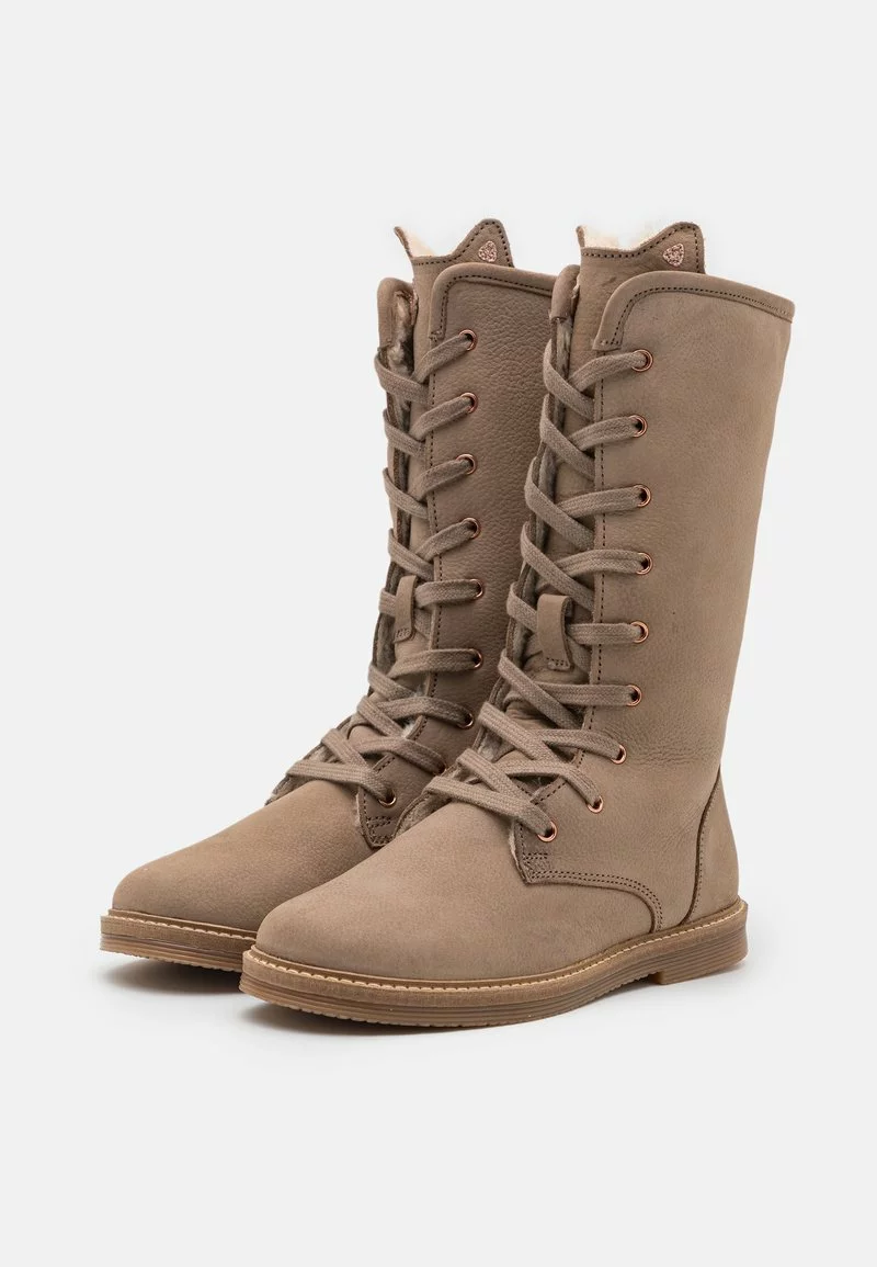 Friboo Niños LEATHER - Botas Con Cordones - Taupe 4 Friboo Niños LEATHER - Botas Con Cordones - Taupe - Imagen 2