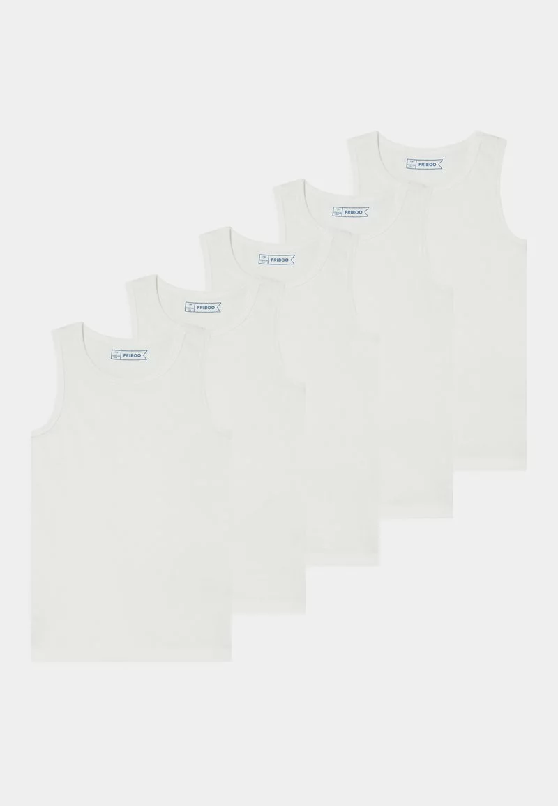 Friboo Niños VEST UNISEX 5 PACK - Camiseta Interior - White 3 Friboo Niños VEST UNISEX 5 PACK - Camiseta Interior - White