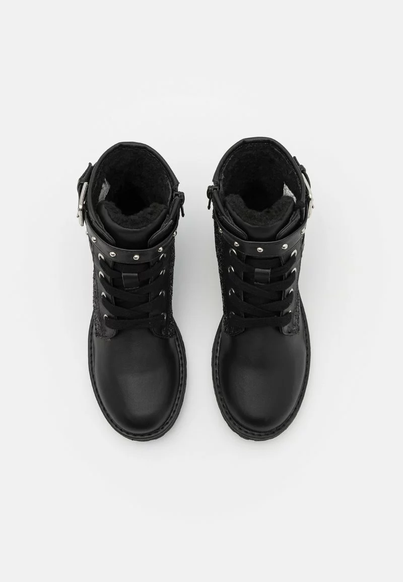 Friboo Niños Botines Con Cordones - Black 6 Friboo Niños Botines Con Cordones - Black - Imagen 4