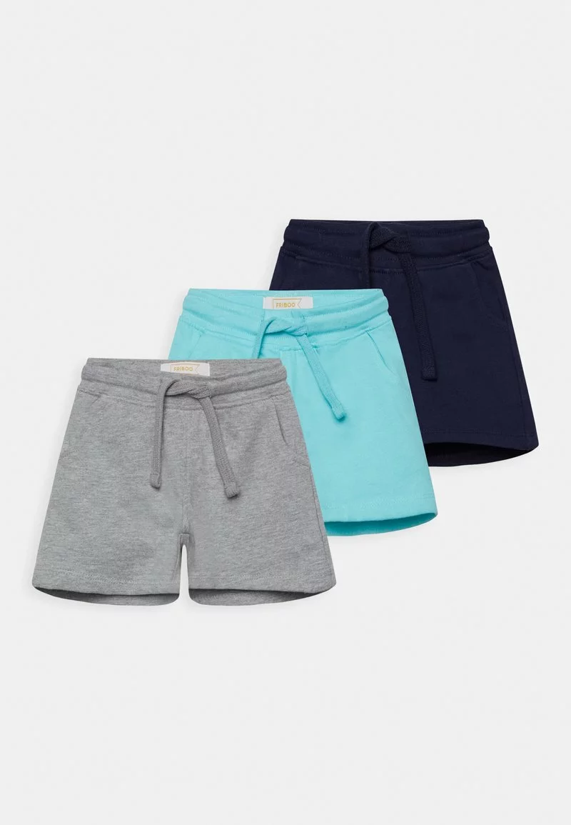 Friboo Niños SOLID SPORT 3 PACK - Shorts - Grey / Dark Blue /turquoise 3 Friboo Niños SOLID SPORT 3 PACK - Shorts - Grey / Dark Blue /turquoise