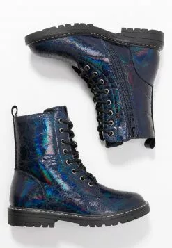 Friboo Niños Botines Con Cordones - Dark Blue