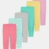 Friboo Niños 7 PACK - Leggings - Multi Coloured/ight Pink/yellow