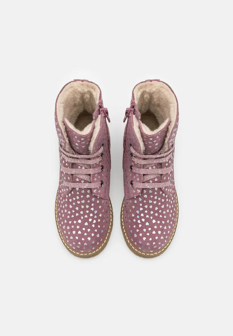 Friboo Niños LEATHER - Botines Con Cordones - Mauve 6 Friboo Niños LEATHER - Botines Con Cordones - Mauve - Imagen 4