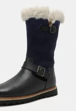 Friboo Niños LEATHER - Botas Para La Nieve - Dark Blue -Tienda Friboo barata 81ed21f49212421cbb67d61ee155b327