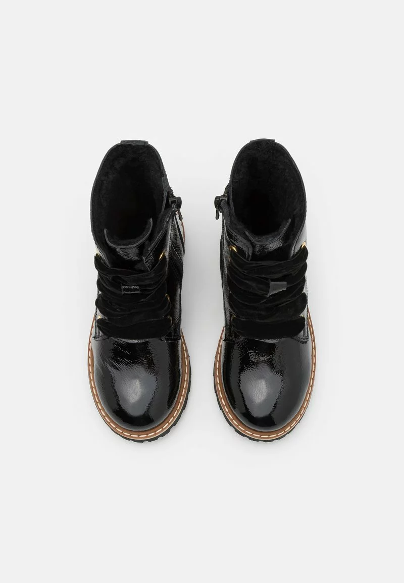 Friboo Niños LEATHER - Botines Con Cordones - Black 6 Friboo Niños LEATHER - Botines Con Cordones - Black - Imagen 4