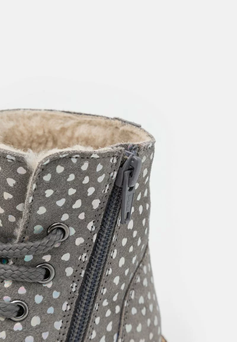 Friboo Niños LEATHER - Botines Con Cordones - Light Grey 8 Friboo Niños LEATHER - Botines Con Cordones - Light Grey - Imagen 6