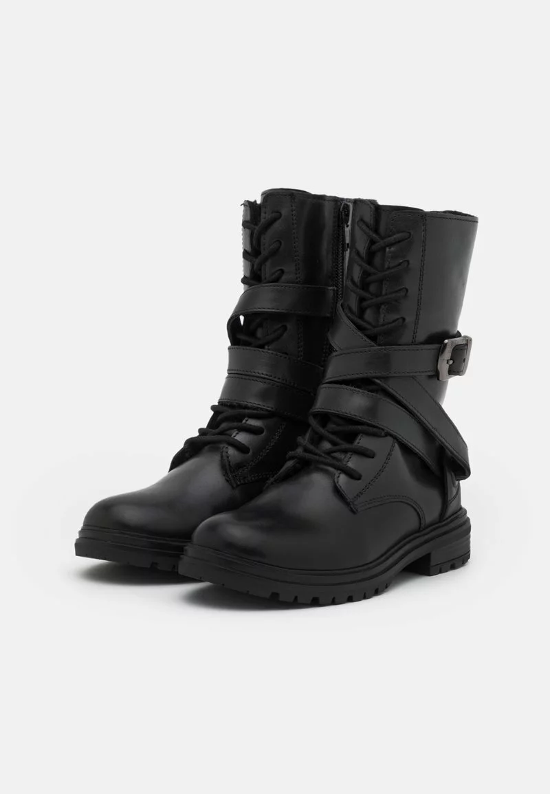 Friboo Niños LEATHER - Botas Con Cordones - Black 7 Friboo Niños LEATHER - Botas Con Cordones - Black - Imagen 5