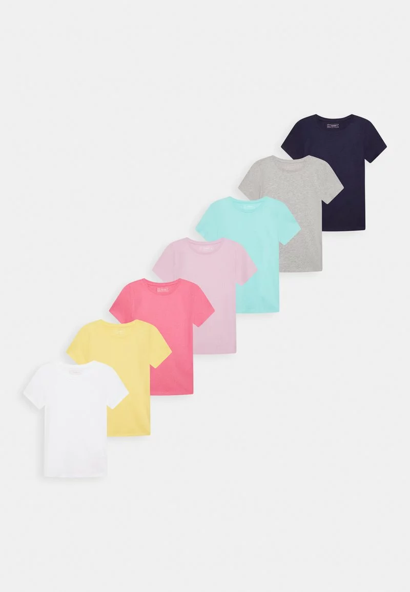 Friboo Niños GIRL BASIC TEE 7 PACK - Camiseta Básica - Multi Coloured /dark Blue /grey 3 Friboo Niños GIRL BASIC TEE 7 PACK - Camiseta Básica - Multi Coloured /dark Blue /grey