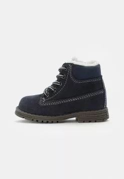 Friboo Niños LEATHER BOOTIES - Botines Con Cordones - Dark Blue