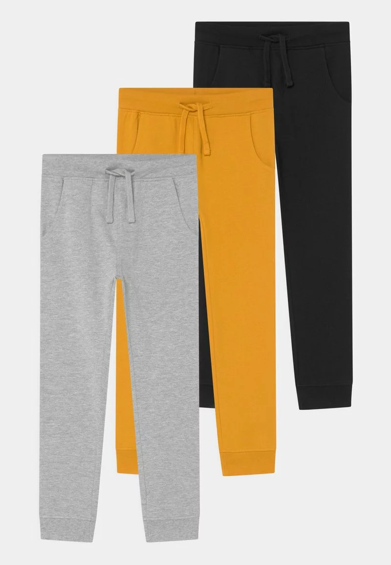 Friboo Niños 3 PACK - Pantalones - Grey/yellow/black 3 Friboo Niños 3 PACK - Pantalones - Grey/yellow/black