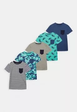 Tienda Friboo barata 24 Friboo Niños POCKET TEE 5 PACK - Camiseta Estampada - Multi-coloured / Dark Blue/ Turquoise