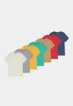 Friboo Niños BASIC BOY TEE 7 PACK - Camiseta Básica - Multi-coloured/dark Blue/red
