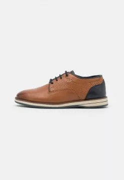 Friboo Niños LEATHER - Zapatos Con Cordones - Cognac