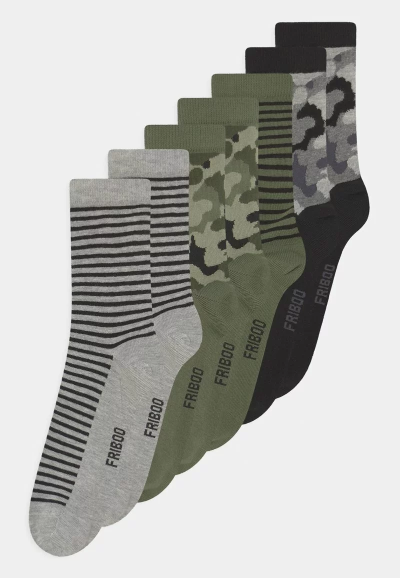 Friboo Niños 7 PACK - Calcetines - Black/grey/khaki 3 Friboo Niños 7 PACK - Calcetines - Black/grey/khaki